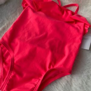 Girls New Hot Pink One Piece Swimsuit Bathing